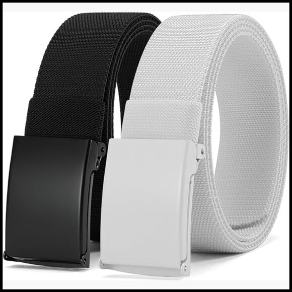 Canvas Web Belt with Stretch Flexibility, Adjustable Military Buckle main image 7